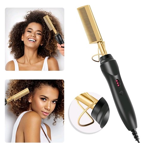 Hot comb hair straightener - comb,