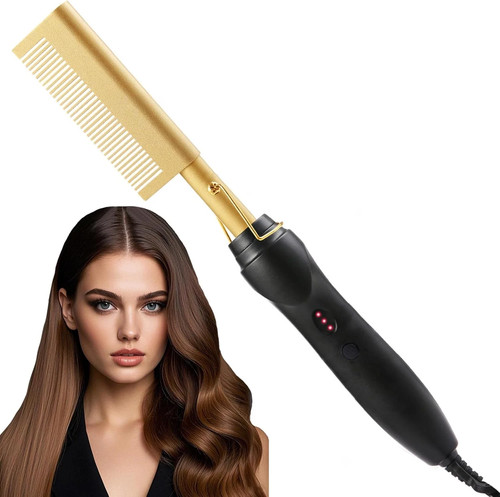 Hair hot comb straightener - hair,