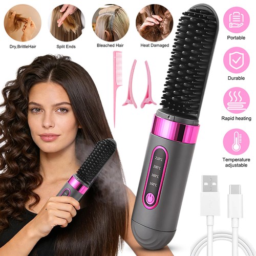 Straightener brush mini hair - straightener,