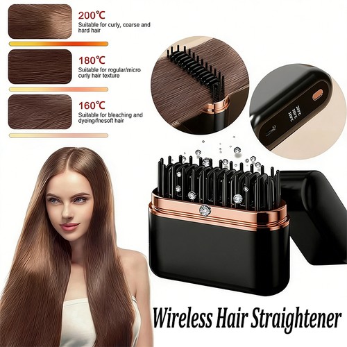 Hair straightener brush - straightener,